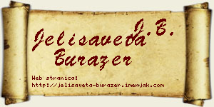 Jelisaveta Burazer vizit kartica